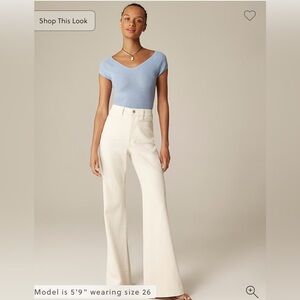 J. Crew Cream Flare Jeans